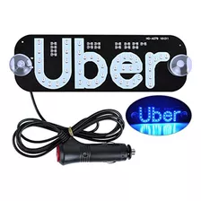 Placa Para Carro Led Motorista De Aplicativo Uber