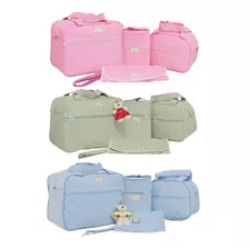 Kit Bolsa De Bebê Mala De Maternidade Azul/verde/rosa/perola