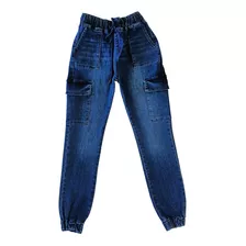 Jeans Mujer Love Cargo La Xco Al 8400 A Azul