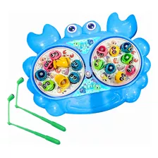 Juego De Pesca Iman Juguete Giratorio Infantil Azul