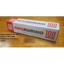 Papel Aluminio Premium De 100 Mts X 30cm Excelente Calidad 