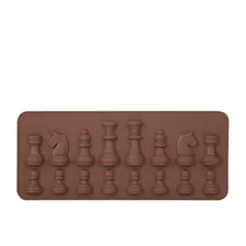 Molde Silicona Piezas De Ajedrez Chess Chocolate Caramelo
