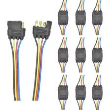 Arnes Conector 4 Vias Para Remolque (3macho - 1hembra) 10pza