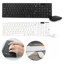 Kit Teclado Mouse Sem Fio Slim Computador Notebook Wireless