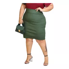 Saia Feminina Evangélica Plus Size Cintura Alta G1 G2 G3