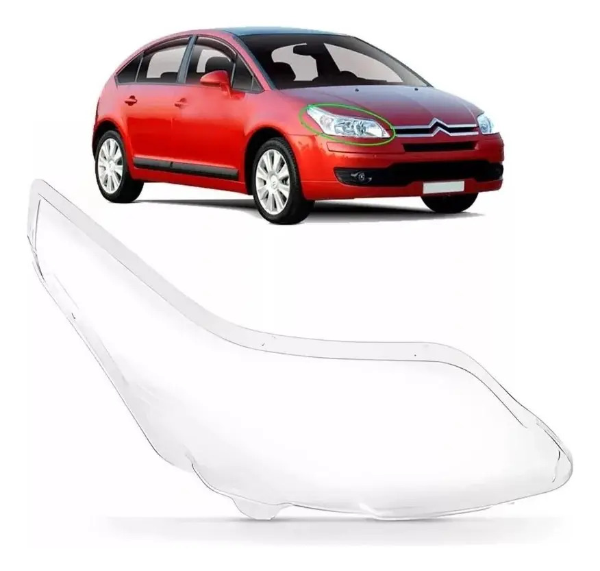 Lente Optica Acrilico P/ Citroen C4 2007 / 2011 D
