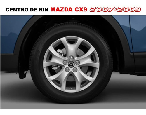 Par De Centros De Rin Negros Mazda Cx9  2007-2014 56 Mm Foto 2