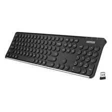 Teclado Arteck Inalámbrico Acero Inoxidable 2.4 G/negro