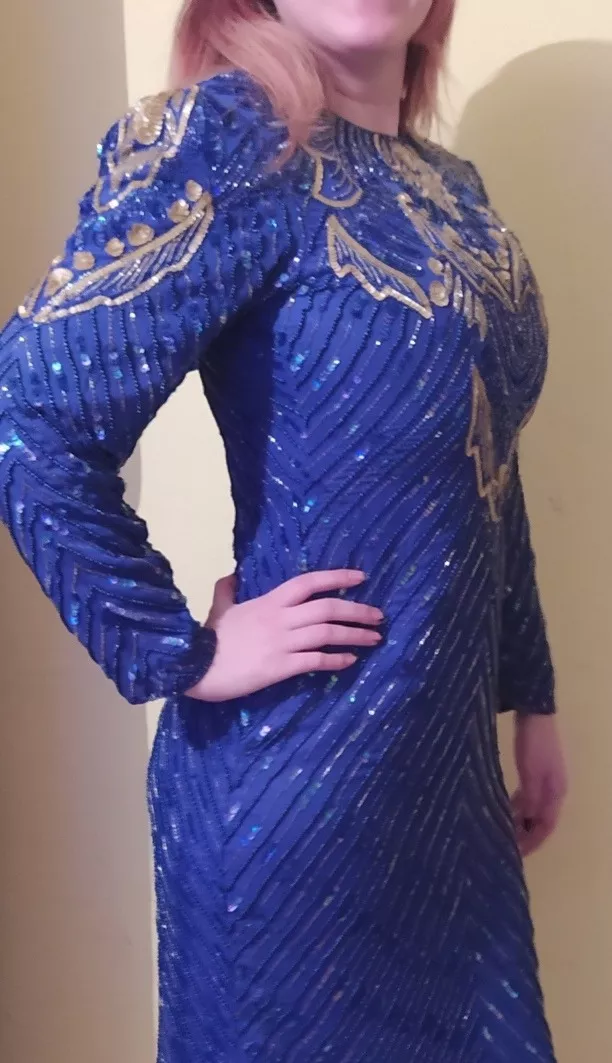 Vestidos De Fiesta Nuevos. Azul. Talles S,m Y L. Marca Maple