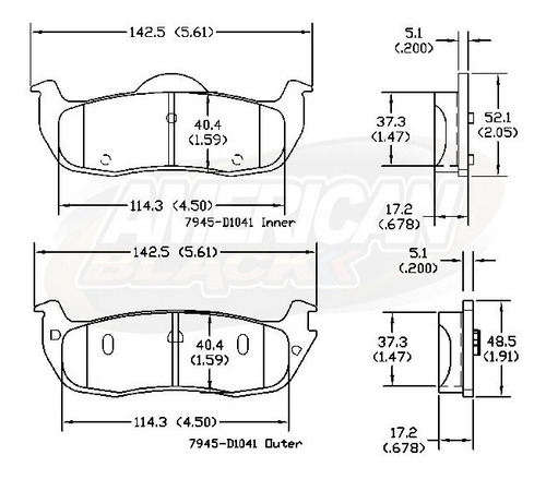 Pastillas De Frenos Nissan Armada 2004-2015 Traseras Foto 2