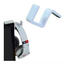 Suporte Fone De Ouvido Headset Headphone No Monitor Lcd Led Cor Branco