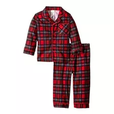 Little Me Bebé Boys 'navidad Tartán 2 piezas Poly Pijamas