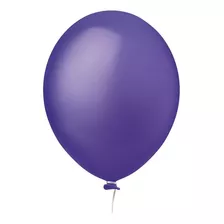 Bexiga Balão Liso 9 P/ Decoração De Festa C/ 30 Unidades Cor Violeta