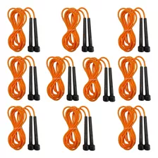 Kit Com 10 Cordas Esporte Fitness Hidrolight Em Pvc Cor Laranja