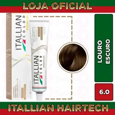 Coloração Itallian Color 60g Profissional Tom 6.0 Louro Escuro