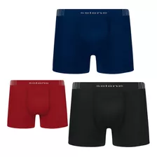  3 Cuecas Boxer S/costura Adulto + 3 Pares Meias Selene 