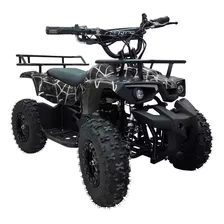 Cuatrimoto Infantil Spyder Doble Parilla Negra Atv05