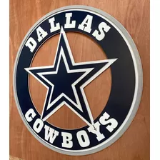 Dallas Cowboys Sheriff 60 Cm Logo En Madera Mdf