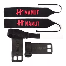 Kit Crossfit Munhequeira Wrap Mamut + Hand Grip Couro