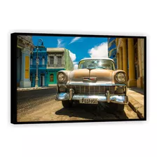 Quadro Decorativo Carro Táxi Vintage Com Moldura Premium C1