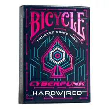 Juego De Cartas Pôquer Bicycle Cyberpunk Hardwired Idioma Inglês - Violeta-escuro Hardwired