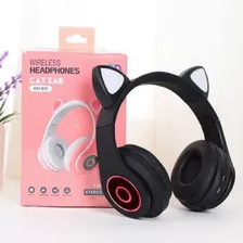 Audifonos Bluetooth Orejas De Gato Para Niña Y Niño