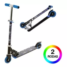 Patinete Masculino 2 Rodas Com Led Azul Bbr Toys