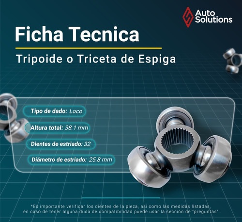 Triceta Tripoide (32d) Mercury Mystique 2.5 1998 1999 2000 Foto 5