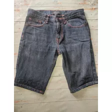 Bermuda Varón Jean Azul Forever21 Impecable 