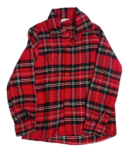 Camisa Xadrez Flanelada Junina Infanto Juvenil Silvio Cowboy Vermelho Xadrez 14