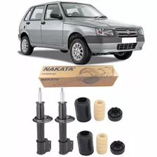 Par Amortecedor Dianteiro Fiat Uno 2004 2005 Nakata + Kit