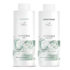 Shampoo Para Rizos 1000ml + Acondicionador Wella Nutricurls