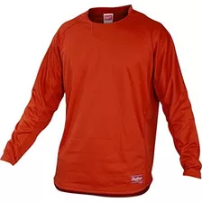 Rawlings Adulto Dugout Fleece Pullover, Pequeño, Naranja Que