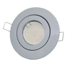 Spot Embutir Circular Plastico Polimero + Dicroica Led 7w X3 Luz Cálida
