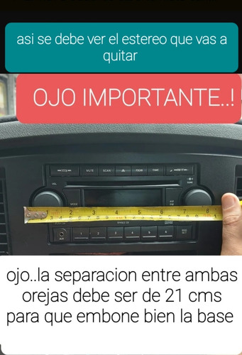 Base Frente Estereo 1 Din Dodge Durango 2008 A 2013 Foto 2