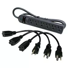 C2g Cables To Go 39995 6 Outlet Surge Suppressor With (3)