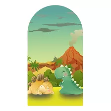 Capa Painel Arco Romano Tecido 1,0m X 2,0m 3d Tema Dino Baby