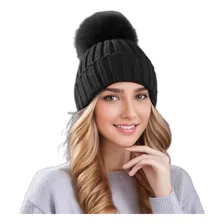 Gorro De Lana Forrado Con Chiporro Mujer Otoño Invierno 