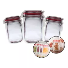 Saco Zip Lock Mantimentos Geladeira Bolsa 15x10cm - 3 Peças