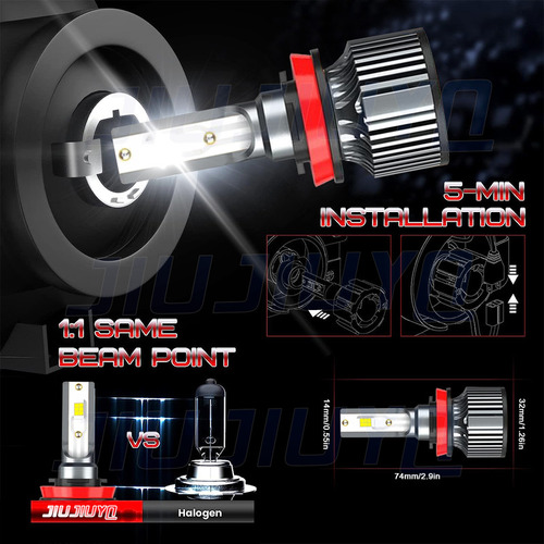 30000lm Kit Focos Led H11 H9 Haz Alto Y Bajo Para Nissan Foto 4