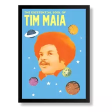 Quadro Musica Tim Maia Soul Mpb Arte Poster Moldurado