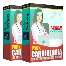 Pacote De Artes Editáveis Psd Pack Cardiologia Redes Sociais