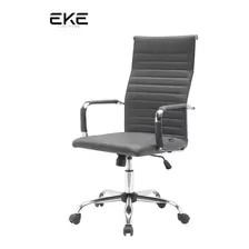 Silla De Escritorio Eke Life Home Yx-9005 Ergonómica Gris Con Tapizado De Cuero Sintético Y Mesh Y Tela