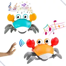 Brinquedo Caranguejo Fujão Sensor Dança E Som Eletrônico 