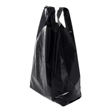 1kg Bolsa Negra De Plastico 100% Reciclable Camiseta.