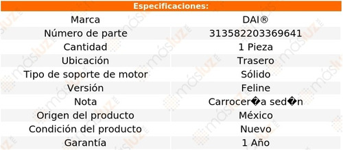 (1) Repuesto Soporte Motor Tras Peugeot 207 L4 1.4l 00/11 Foto 3