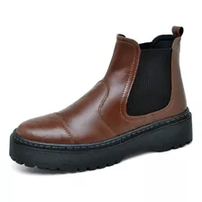 Bota Feminina Coturno Cano Curto Bico Redondo Preto Dubuy