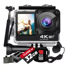 Câmera Action 4k Estabilizador + 32gb + Bateria + Carregador