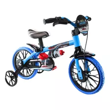 Bicicleta De Passeio Infantil Nathor Azul Aro 12 Veloz Freio