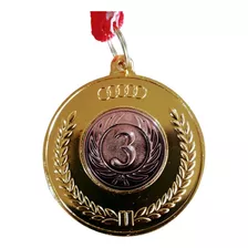 Medalla Deportiva 3er Lugar 5 Cms. Incluye Grabado Y Cinta.